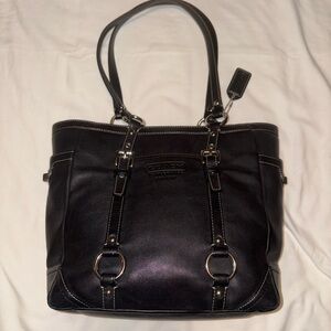 Coach black Leather shoulder bag